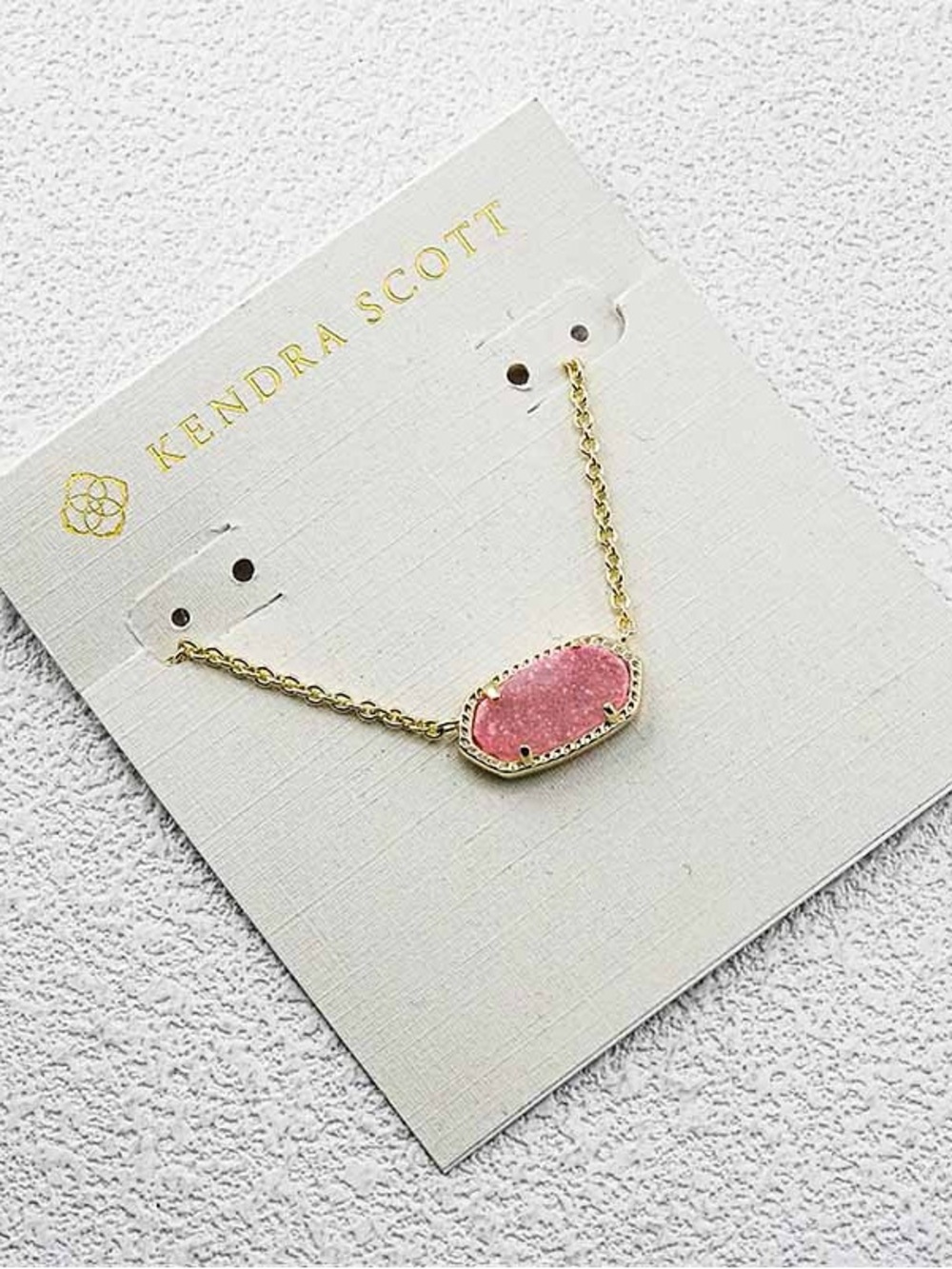 Kendra Scott Rose Pink Gold Elis Pendant Necklace